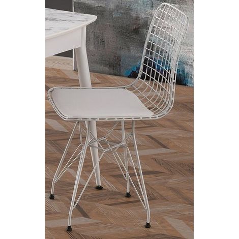 Silla WIRE blanco 45 x 37 x 85 cm
