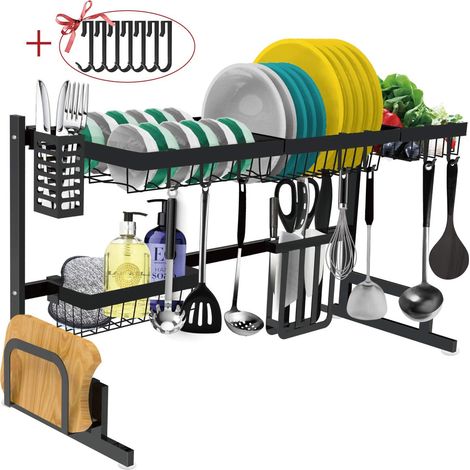 Escurridor de platos Fregadero de Acero Inoxidable Estante para Platos 85x53cm