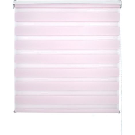 Blindecor Lira tenda a rullo giorno e notte, colore Rosa, tenda per interni 120 x 250 cm (Larghezza x Altezza)  Dimensioni del tessuto 117 x 245 cm. Eleganti tende giorno e notte (1/5)