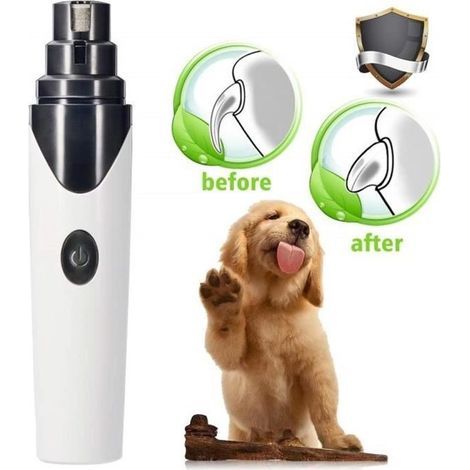 (Noir+Blanc)CENBLUE Coupe griffe chien chat Lime griffe électrique coupe ongle