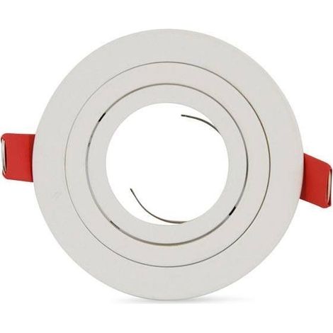 Collerette ronde orientable à encastrer GU10 / MR16 - Blanc (1/3)
