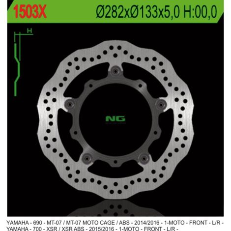 Disco de freno ondulado de 282 mm para Yamaha MT-07/ABS '13-17 y Tracer 700 '16-17