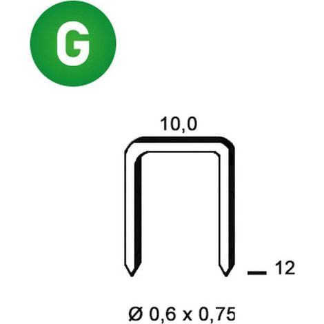 10 000 Agrafes Galvanisées Vf-12 - 10x12x0.6x0.75 mm - D-Work