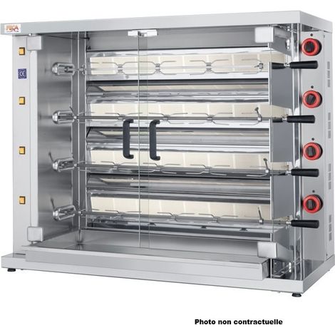Rôtissoire gaz infrarouge 36 poulets - 6 broches - INDES 6 - FECA (1/2)