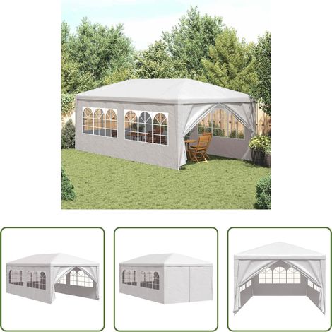vidaXL Freizeitpavillon -  Partyzelt 3x6 m Weiß (1/5)