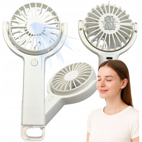 Mini ventilador de escritorio portátil silencioso para viajes con conexión USB-C. (1/5)