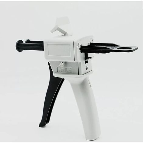 50ml Epoxy Dispensing Gun, Mixing Dispenser Gun for Glue Mixing, 10:1 Ratio, Static Mixing Nozzle (1/4)