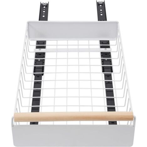 Tiroir télescopique en acier au carbone - Organiseur de cuisine avec poignée Étagère rangement pour Pas perçage ni clouage 24 x 38 9 cm (1/5)