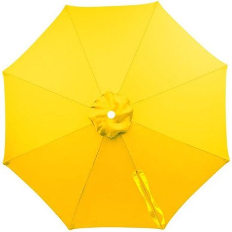 Toile Parasol Extérieur Rechange - Housse Anti-UV30+ - Polyester Haute Qualité - Jardin Central Banane 3M 8 Branches - Jaune (1/4)