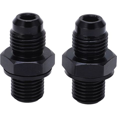 Jeffergarden 1 paire 6AN-1/4NPS adaptateur de refroidisseur d'huile de Transmission raccord en alliage d'aluminium antirouille noir Type court (1/5)