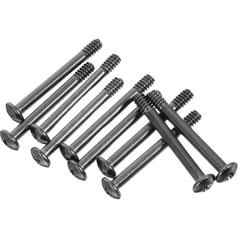 10 Pièces Vis de Radiateur M5 en Fer Noir, Tête Plate (1/5)