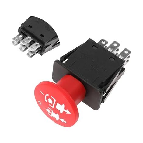 Interrupteur de prise de force d'embrayage 8 bornes pour Hustler pour Jo-hn Deere pour FasTrak Raptor Sport TrimStar Compatible avec Super Z 52"/60"/72" Deck 2002-2007, Mini Z X One Z4, 771476, 776476 (1/5)