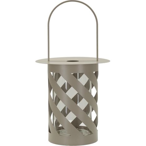 Lanterne en Métal "Twist Saturn" 43cm Taupe (1/5)