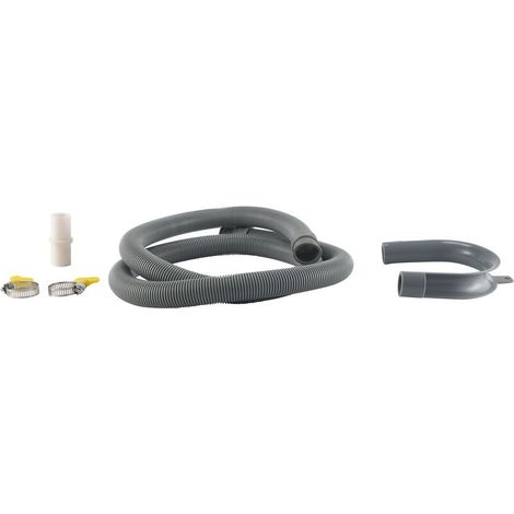 Kit d'extension de tuyau d'évacuation universel pour machine à laver, 1,5 m, comprenant support, raccord et colliers de serrage.-AquaForge (1/5)