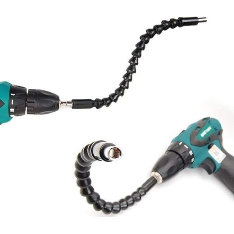 Lot de 2 rallonges flexibles pour tournevis, embouts d'arbre d'entraînement à connexion rapide, 295 mm (1/4)