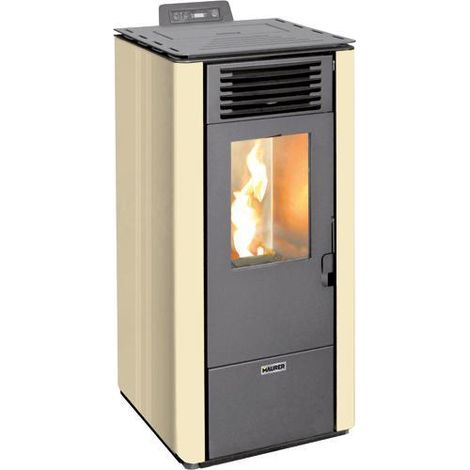 STUFA PELLET 9,7KW MAURER """MODELLO 12W""" BIANCA