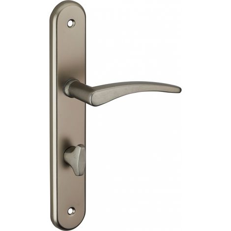 Thirard – Ensemble de poignées Vesta pour salle de bain – Carré 7mm, entr'axes 195mm, aluminium nickelé satiné – Poignée à condamnation