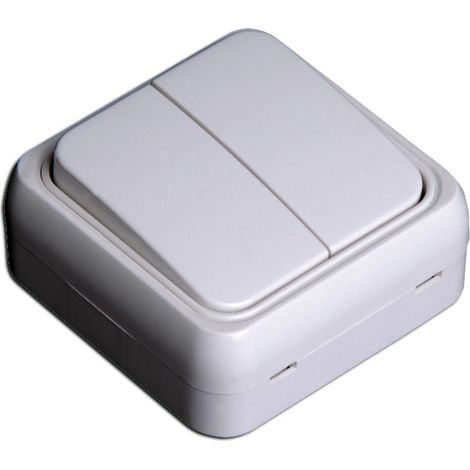 Simon Alfa Superficie Blanco Conmutador Doble MS131801
