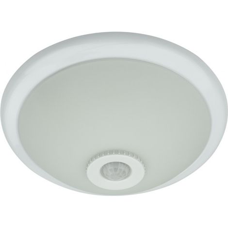 Plafonnier en verre 2xE27 40W avec détecteur PIR (1/4)