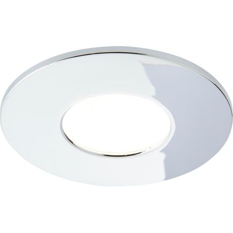 Litecraft Recessed Downlight Fire Rated LED Fixed Ceiling Spotlight - Polished Chrome (1/5)