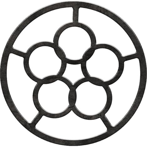 Support Wok - Fonte - Diamètre 18,2 cm - Antidérapant avec 8 Fentes - Adaptateur Gaz Universel pour Moka Pot et Petites Casseroles - 1 Pièce (1/5)