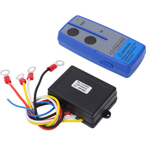 Kit de télécommande sans fil pour treuil avec récepteur 434 MHz, interrupteur 12 V/24 V et combiné universel pour voiture, camion, VTT et SUV. (1/5)