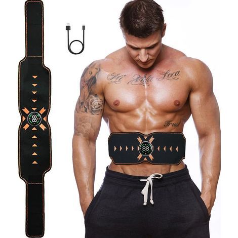 Ceinture d'entraînement abdominale EMS avec écran LCD pour la remise en forme, la perte de poids et l'amincissement du corps à domicile.-AquaForge (1/5)