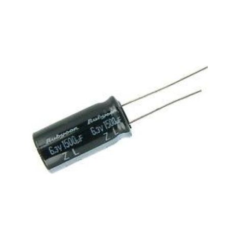 Elektrolytkondensator 1500uF 6,3Vdc Größe 10x16mm Radial