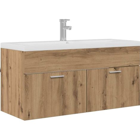 Maison Exclusive - Badezimmerschrank Wandmontiert Artisan-Eiche 1