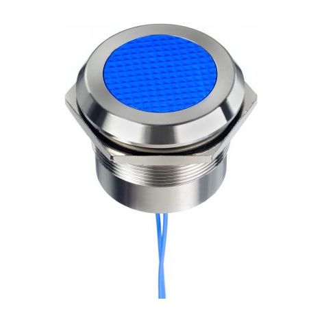 Voyant LED lumineux Bleu RS PRO, dia. 30mm, 12 24V c.a. / V c.c., taille de la lampe 18.2 mm, IP67, IP69K ( Prix pour 1 )