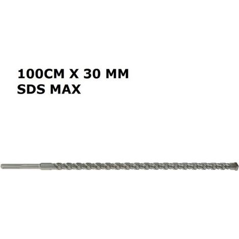 PUNTA DA MURO PER TRAPANO  100CM 1MT X 30 MM ATTACCO SDS MAX PER CEMENTO