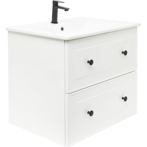 Naturel Mueble de baño con lavabo Naturel Forli 80x45x46 cm blanco (FORLI80BIU)
