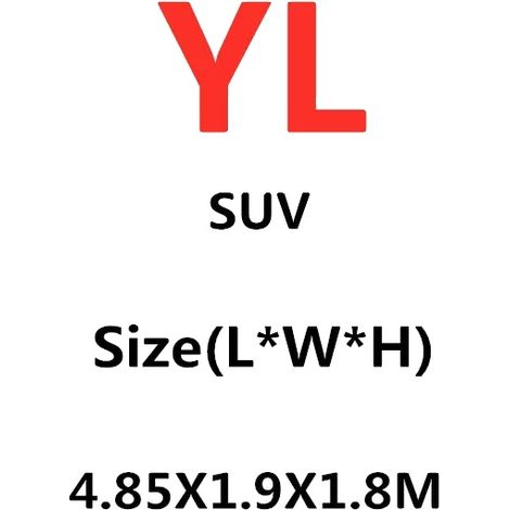 Funda para coche, ajuste universal, resistente al sol y al polvo, SUV-YL-4.85X1.9X1.8M (1/2)
