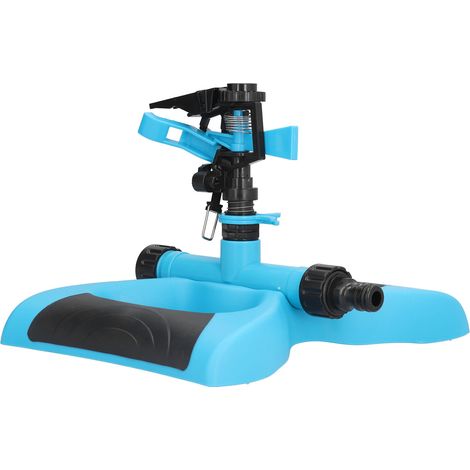 Arroseur à bascule en plastique, rotation à 360°, arrosage automatique pour jardin et pelouse, bleu (1/5)