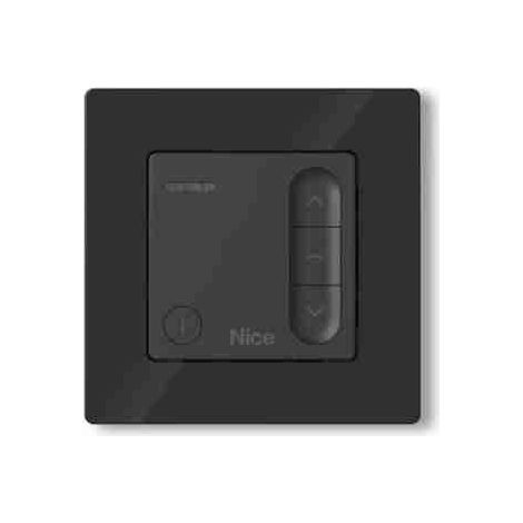 Nice DOMIW1B - Trasmettitore bidirezionale da parete, monocanale, nero