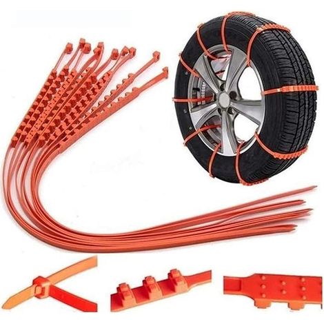 Corlidea Schneeketten, 40PCS Universal Auto Schneeketten, Anti-Rutsch-Ketten Für Autos SUV LKW PKW, Reifenbreite 160-270mm (1/5)