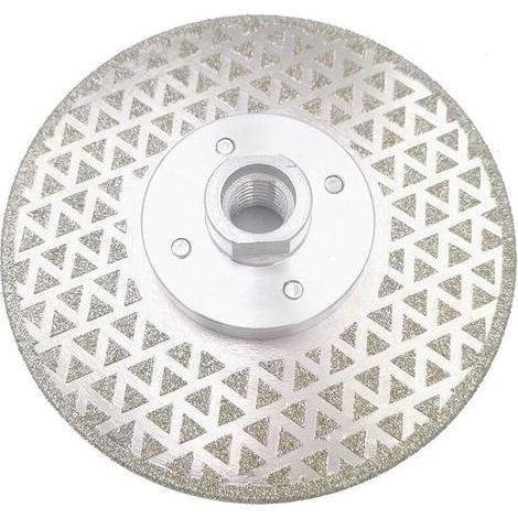 Doppelseitig galvanisierte Diamanttrenn- und Polierscheibe 125 mm x M14 für Stein, Marmor, Fliesen und Granit. (1/5)