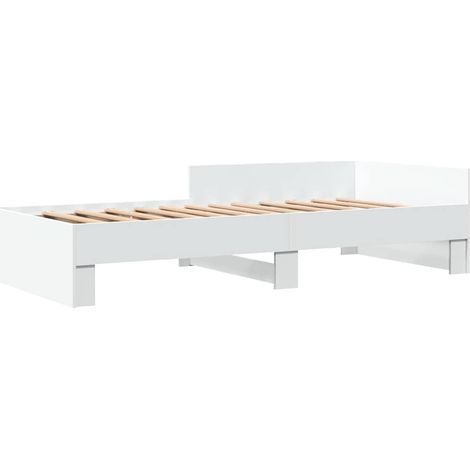 Bed Frame without Mattress White 90x190 cm Single Engineered Wood vidaXL