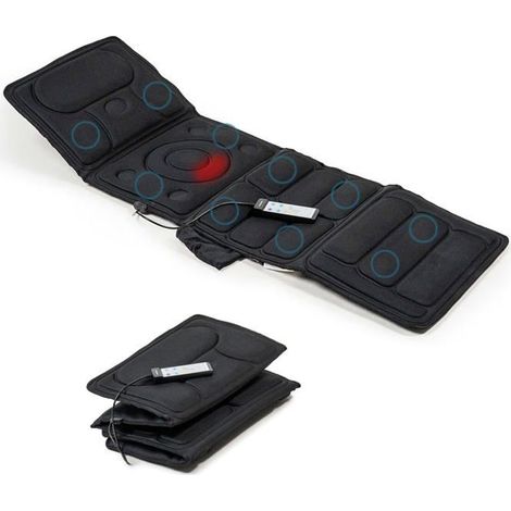 Matelas de Massage Électrique - CELLUSTOP - 10 Moteurs - 5 Modes - Fonction Chauffante Lombaire