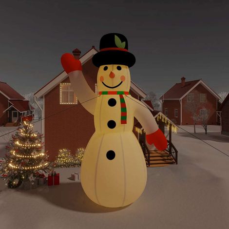 Bonhomme de Neige Gonflable de Noël avec LED Jardin Tissu Oxford Multicolore 805 cm - PANGIVO (1/5)