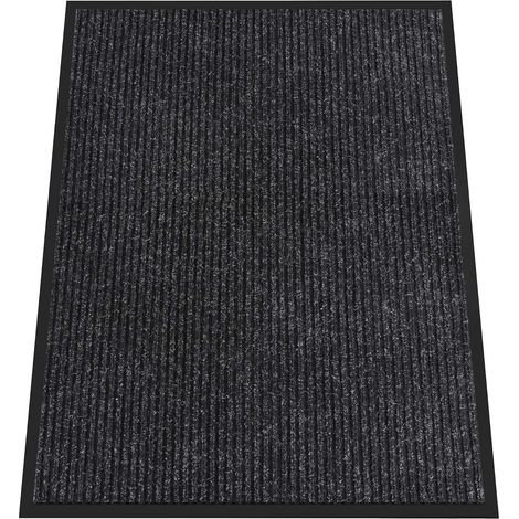 Paillasson Exterieur Entree 90x120cm, Grand Tapis d'Entrée, Tapis Entrée Exterieur Resistant Pluie, Tapis commercial pour entrée -Noir (1/5)