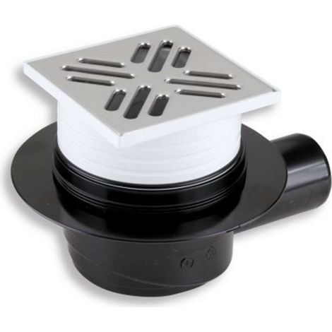 Novaservis Accesorios - Desagüe de suelo, lateral, 11x11/5 cm, acero inoxidable 450,0
