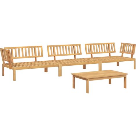 Maison Exclusive - Set Divano Pallet da Giardino 4 pz in Legno Massello di Acacia (1/5)