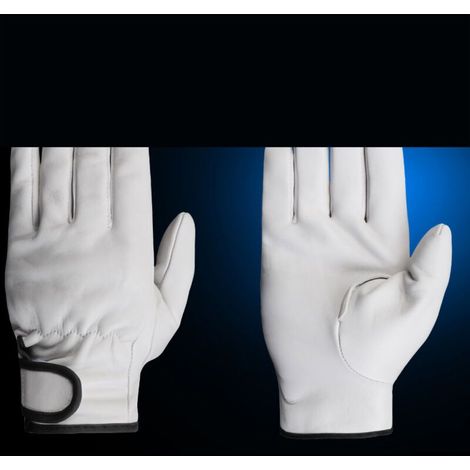 Gants de travail en cuir résistants à l’usure – Taille XXL, gris et blanc – Pour jardinage et travaux manuels quotidiens (1/5)