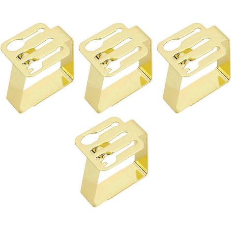 Lot de 4 pinces à nappe robustes pour table de pique-nique, idéales pour la cuisine et la salle à manger.-cutlery gold (1/5)