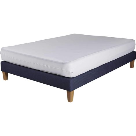 Housse complète rénove matelas molleton imperméable - bonnet 16 à 20 cm 140x190 (1/4)