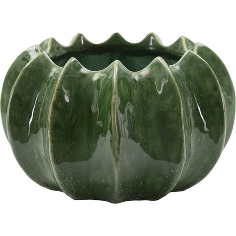 Cachepot Cactus piccolo in ceramica verde (1/5)