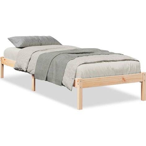 Maison Exclusive - Massivholzbett Extra Lang ohne Matratze 80x220