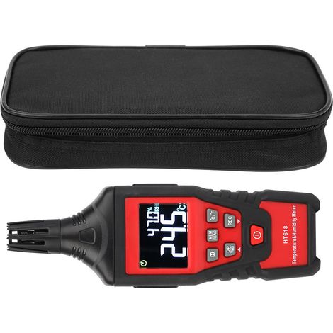 Thermomètre numérique haute précision HT618 avec double affichage LCD, capteur d'humidité portable pour mesure de température et hygrométrie (1/5)