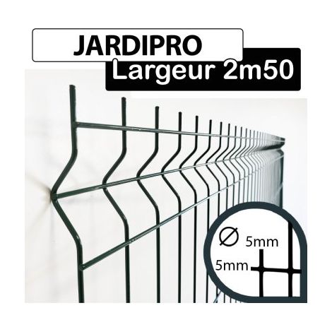 Cloture & Jardin – Grillage rigide gris anthracite 2,03m – Acier galvanisé Ø5mm – Maille 200x55mm – Résistant aux intempéries